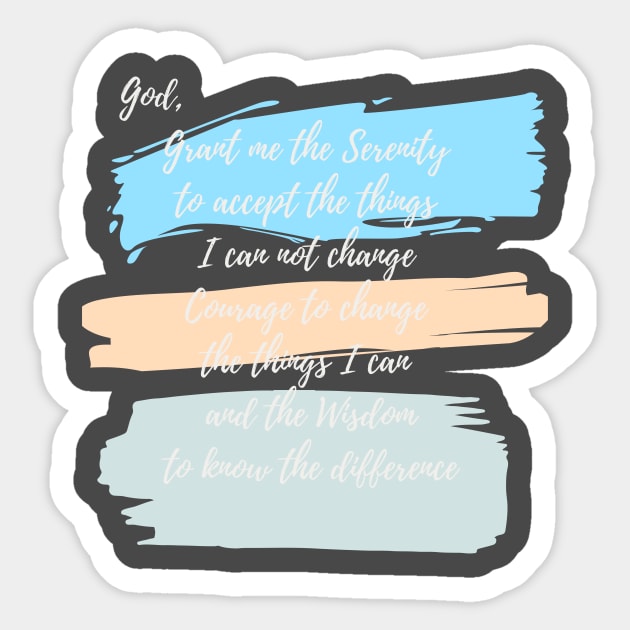 Serenity Prayer Sticker by Gifts of Recovery